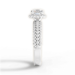 Jocelyn Asscher Cut Lab Grown Diamond 14Kt White Gold Engagement Ring - View 2