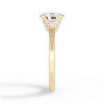 Gemma Oval Cut Lab Grown Diamond 18Kt Yellow Gold Engagement Ring - View 3