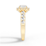 Lydia Cushion Cut Lab Grown Diamond 18Kt Yellow Gold Engagement Ring - View 4