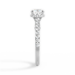 Laura Cushion Cut Lab Grown Diamond Platinum Engagement Ring - View 3