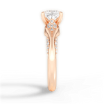 Isabel Princess Cut Lab Grown Diamond 18Kt Rose Gold Engagement Ring - View 2