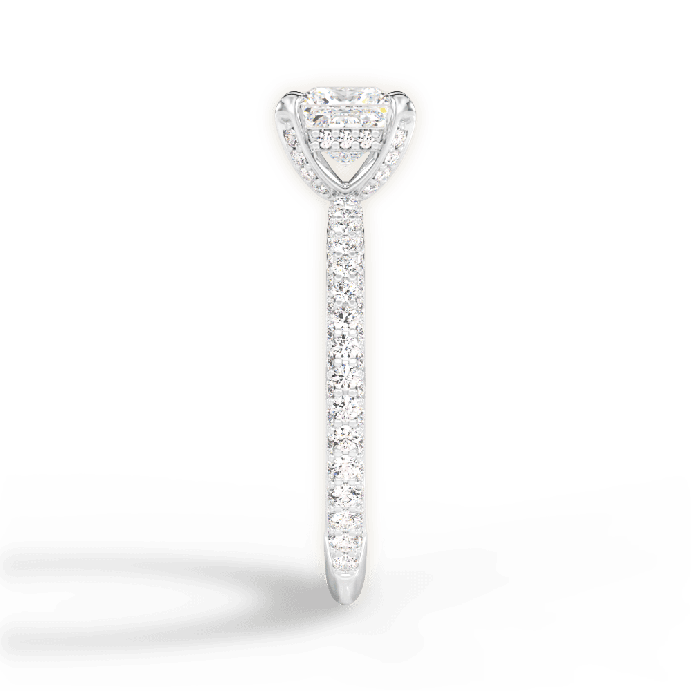 Madeline Princess Cut Lab Grown Diamond 14Kt White Gold Engagement Ring - View 4