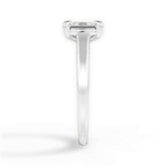 Anna Emerald Cut Lab Grown Diamond 18Kt White Gold Engagement Ring - View 4