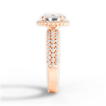 Jocelyn Oval Cut Lab Grown Diamond 18Kt Rose Gold Engagement Ring - View 4