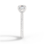 Madeline Asscher Cut Lab Grown Diamond 18Kt White Gold Engagement Ring - View 2