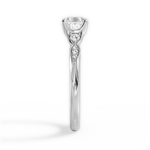 Cassie Asscher Cut Lab Grown Diamond 14Kt White Gold Engagement Ring - View 2