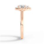 Fiona Pear Cut Lab Grown Diamond 18Kt Rose Gold Engagement Ring - View 3