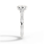 Christina Oval Cut Lab Grown Diamond Platinum Engagement Ring - View 3