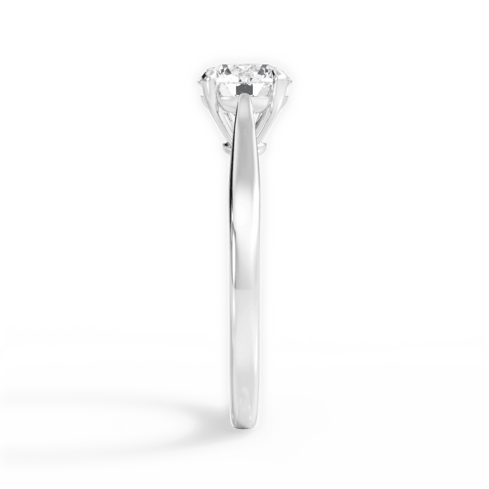 Angie Round Cut Lab Grown Diamond Platinum Engagement Ring - View 3