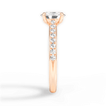 Elizabeth Oval Cut Lab Grown Diamond 18Kt Rose Gold Engagement Ring - View 4