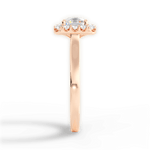 Fiona Asscher Cut Lab Grown Diamond 18Kt Rose Gold Engagement Ring - View 3