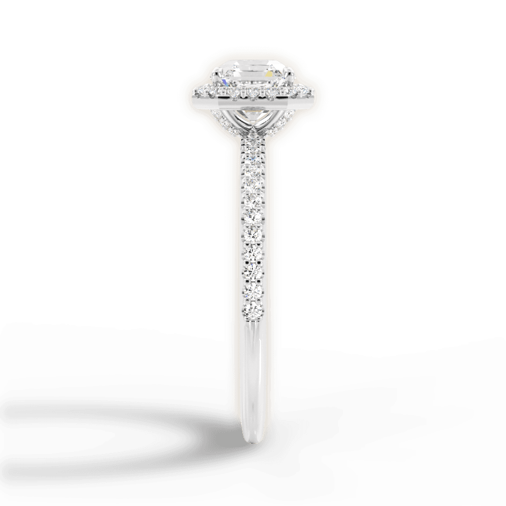Joanne Asscher Cut Lab Grown Diamond Platinum Engagement Ring - View 2