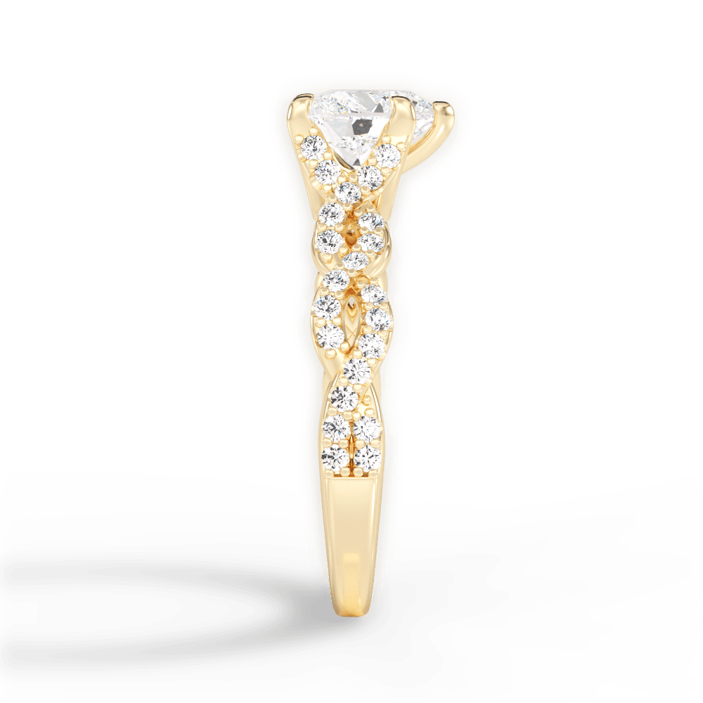 Justine Heart Cut Lab Grown Diamond 18Kt Yellow Gold Engagement Ring - View 4