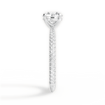 Kristen Round Cut Lab Grown Diamond Platinum Engagement Ring - View 4