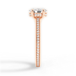 Janet Oval Cut Lab Grown Diamond 18Kt Rose Gold Engagement Ring - View 3