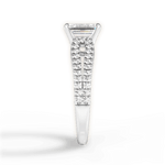 Jessica Emerald Cut Lab Grown Diamond Platinum Engagement Ring - View 4