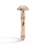 Erica Round Cut Lab Grown Diamond 18Kt Rose Gold Engagement Ring - View 2