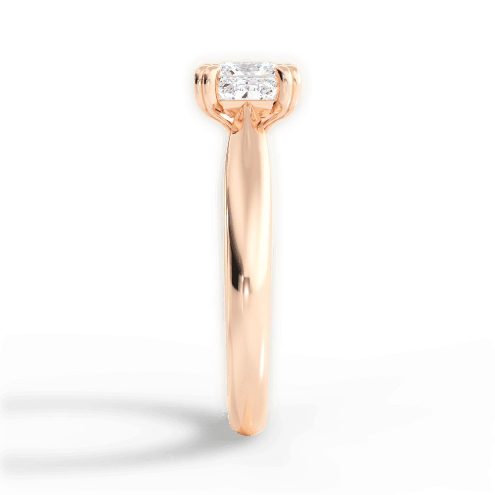 Gillian Princess Cut Lab Grown Diamond 18Kt Rose Gold Engagement Ring - View 2
