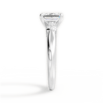 Florence Emerald Cut Lab Grown Diamond Platinum Engagement Ring - View 4