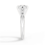 Ava Round Cut Lab Grown Diamond 18Kt White Gold Engagement Ring - View 4