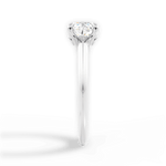 Amanda Cushion Cut Lab Grown Diamond 18Kt White Gold Engagement Ring - View 4