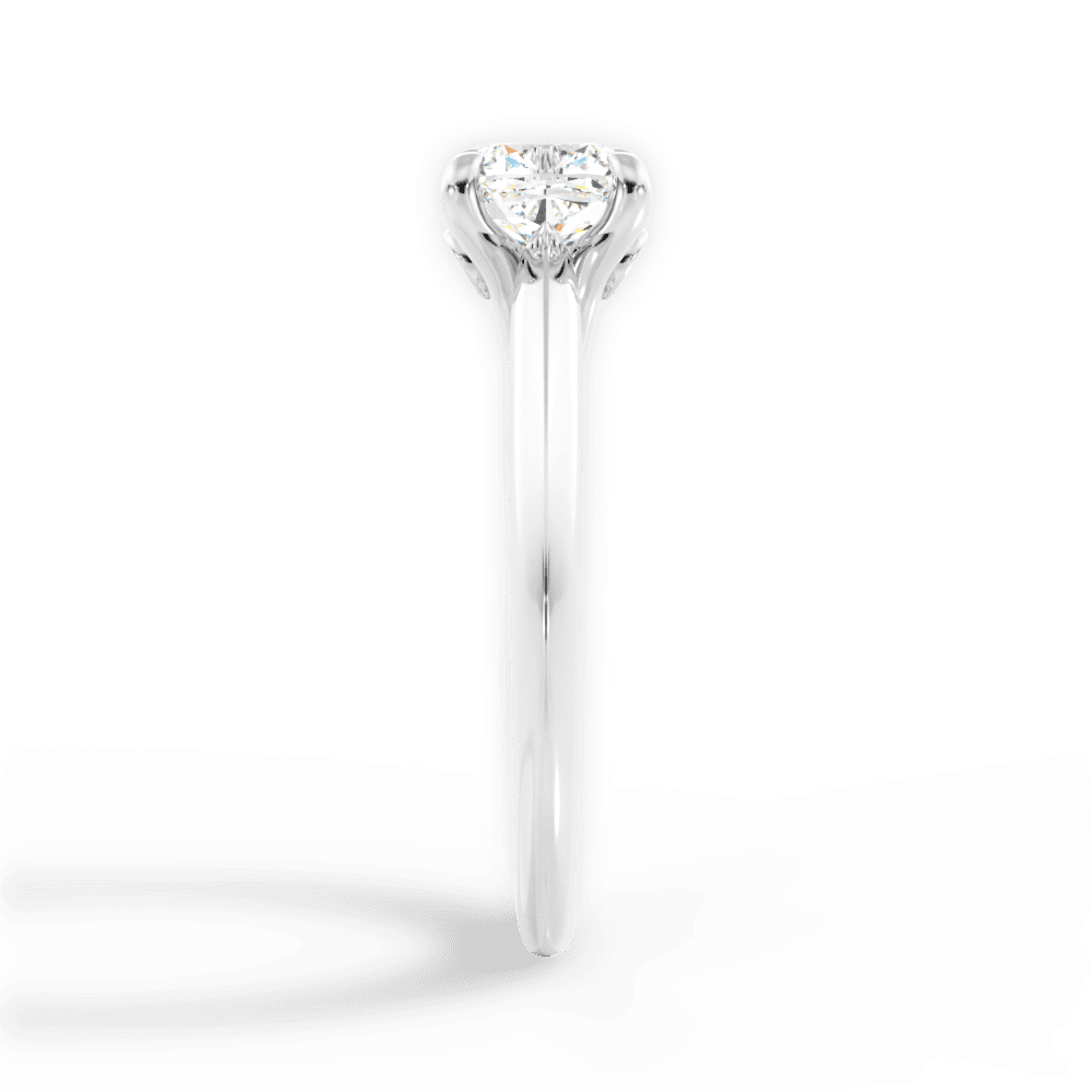 Amanda Cushion Cut Lab Grown Diamond Platinum Engagement Ring - View 4