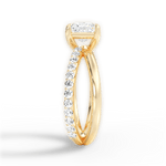 Jennifer Princess Cut Lab Grown Diamond 18Kt Yellow Gold Engagement Ring - View 4