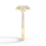 Jackie Cushion Cut Lab Grown Diamond 18Kt Yellow Gold Engagement Ring - View 3