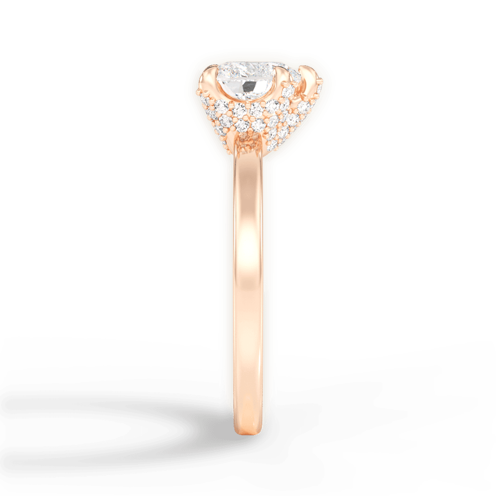 Gemma Heart Cut Lab Grown Diamond 18Kt Rose Gold Engagement Ring - View 2