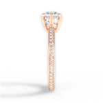 Louise Round Cut Lab Grown Diamond 18Kt Rose Gold Engagement Ring - View 2