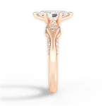 Isabel Marquise Cut Lab Grown Diamond 18Kt Rose Gold Engagement Ring - View 2
