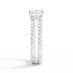 Christie Princess Cut Lab Grown Diamond 18Kt White Gold Engagement Ring - View 2