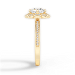 Hayley Round Cut Lab Grown Diamond 18Kt Yellow Gold Engagement Ring - View 3