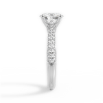 Kira Oval Cut Lab Grown Diamond Platinum Engagement Ring - View 3