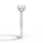 Helen Cushion Cut Lab Grown Diamond Platinum Engagement Ring - View 4