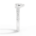Elizabeth Pear Cut Lab Grown Diamond 14Kt White Gold Engagement Ring - View 4