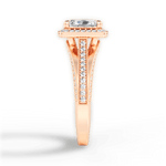 Lillian Radiant Cut Lab Grown Diamond 18Kt Rose Gold Engagement Ring - View 4