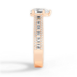 Lynn Pear Cut Lab Grown Diamond 18Kt Rose Gold Engagement Ring - View 3