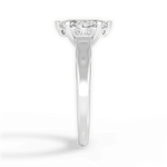 Carol Marquise Cut Lab Grown Diamond Platinum Engagement Ring - View 3