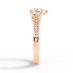 Elena Pear Cut Lab Grown Diamond 18Kt Rose Gold Engagement Ring - View 2