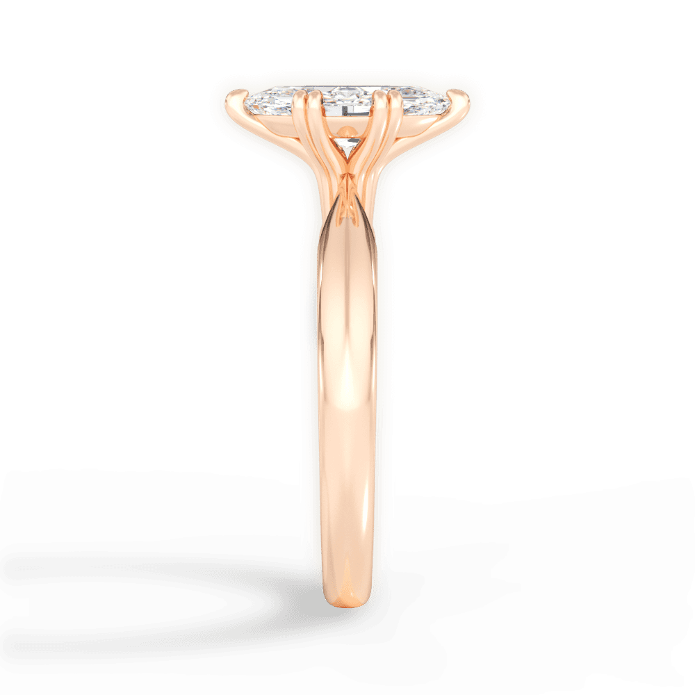 Claudia Marquise Cut Lab Grown Diamond 18Kt Rose Gold Engagement Ring - View 4