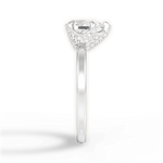 Gemma Pear Cut Lab Grown Diamond Platinum Engagement Ring - View 3