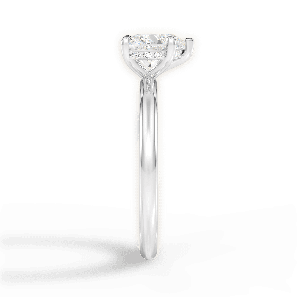 Brenda Heart Cut Lab Grown Diamond 18Kt White Gold Engagement Ring - View 4