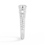 Kendra Round Cut Lab Grown Diamond Platinum Engagement Ring - View 4