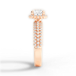 Jocelyn Cushion Cut Lab Grown Diamond 18Kt Rose Gold Engagement Ring - View 3