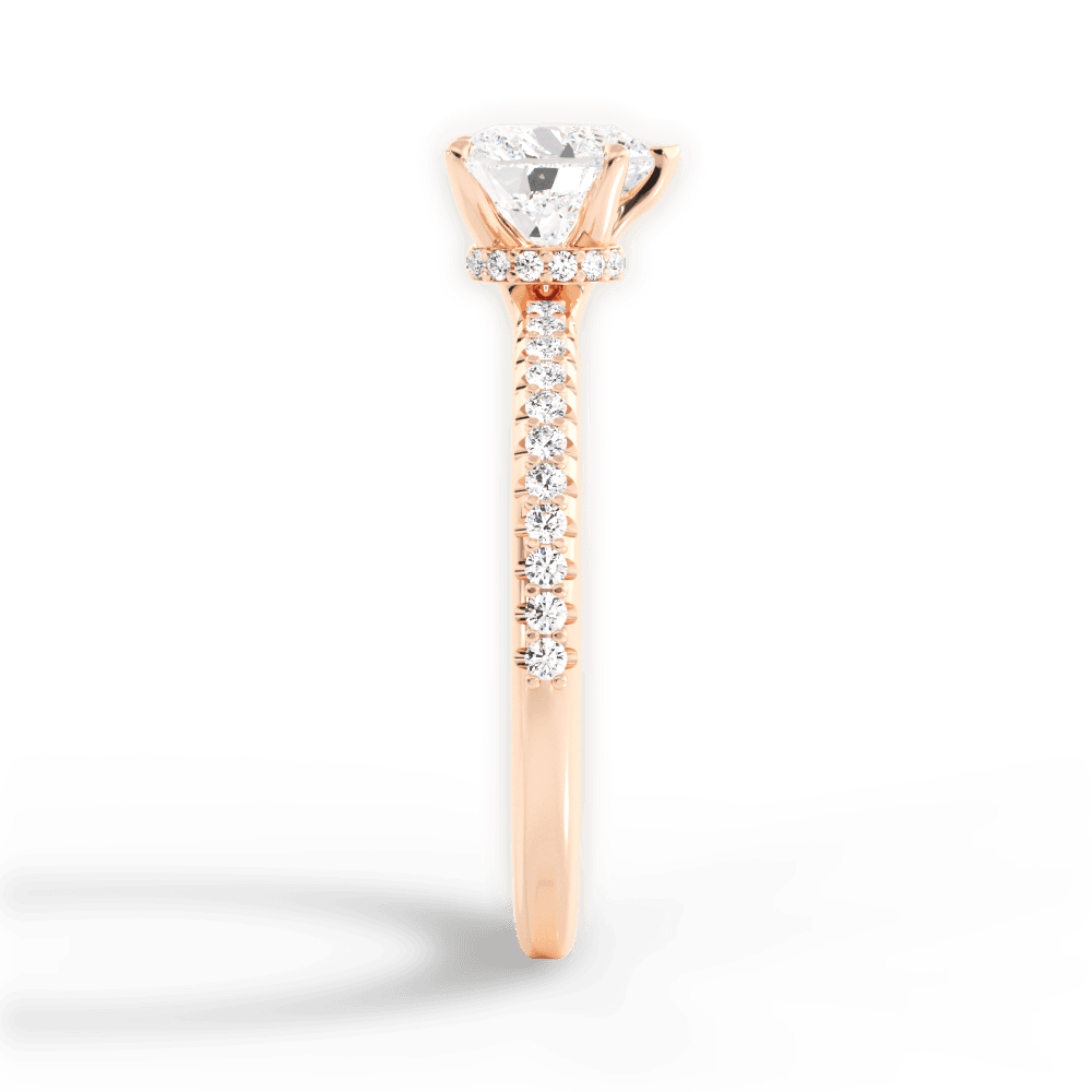 Giselle Heart Cut Lab Grown Diamond 18Kt Rose Gold Engagement Ring - View 4