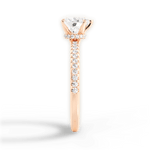 Giselle Heart Cut Lab Grown Diamond 18Kt Rose Gold Engagement Ring - View 4