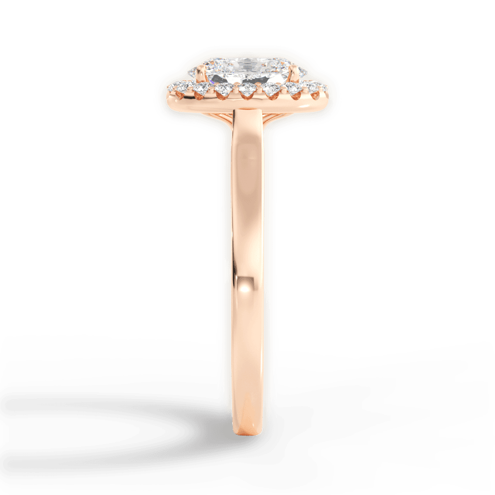 Fiona Oval Cut Lab Grown Diamond 18Kt Rose Gold Engagement Ring - View 2