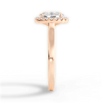 Fiona Oval Cut Lab Grown Diamond 18Kt Rose Gold Engagement Ring - View 2