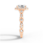 Irene Radiant Cut Lab Grown Diamond 18Kt Rose Gold Engagement Ring - View 4